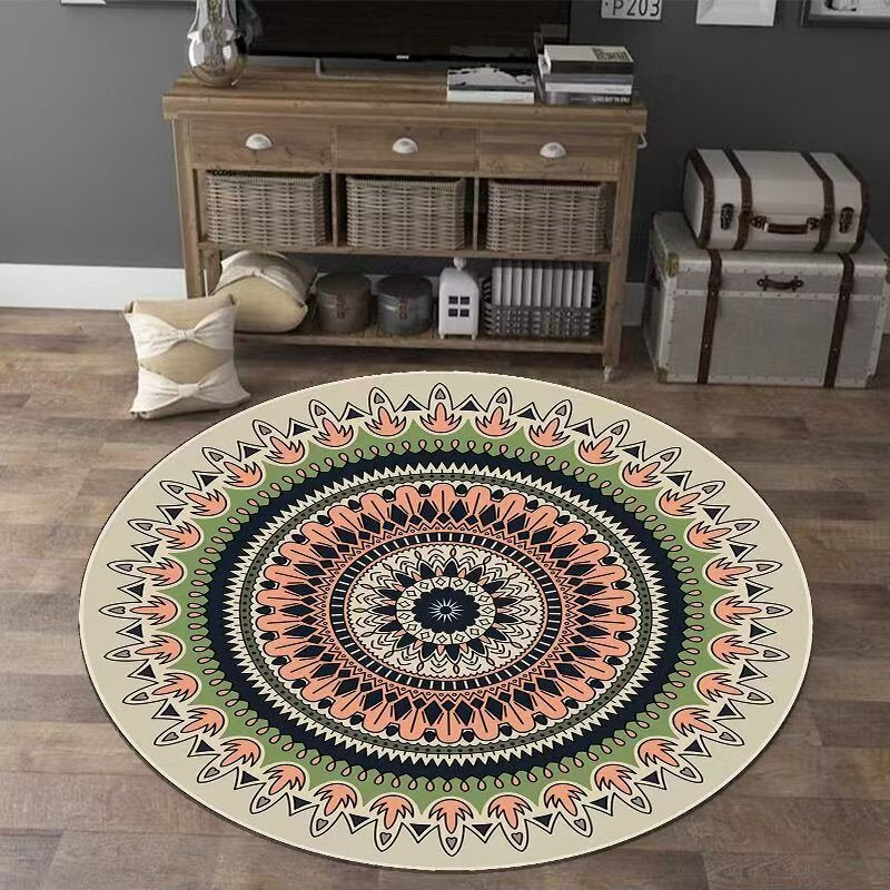 Vintage-Inspired Round Area Rug