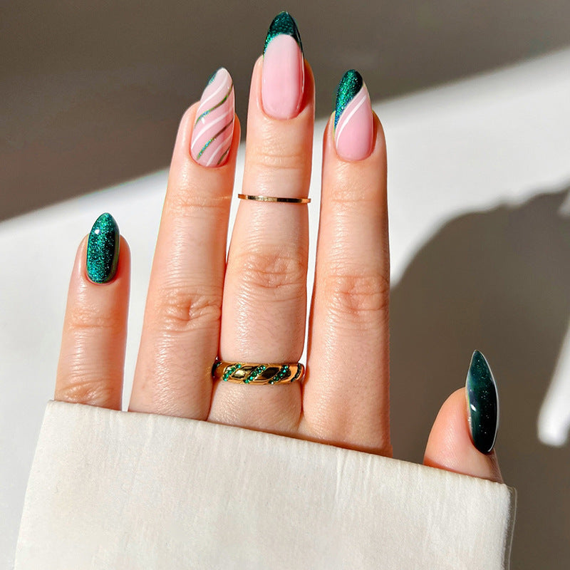 Glittery Ombre Press-On Nail Set Kalsten