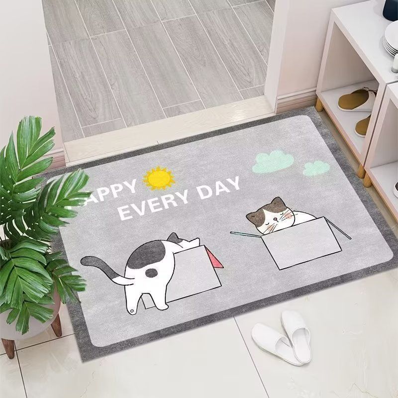 Cute Cat-Themed Bath Mat