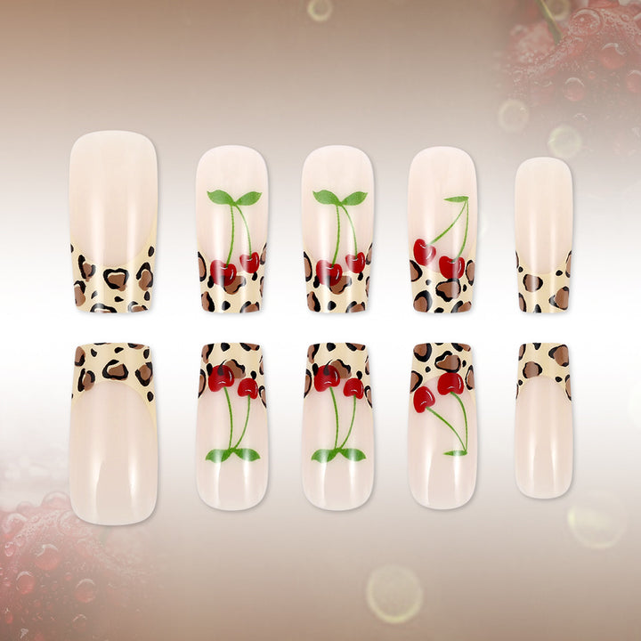 Artistic Leopard Print Press-On Nails Kalsten