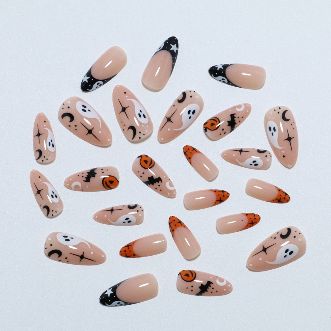 Artistic Halloween-Themed Press-On Nail Set Kalsten 1789805113