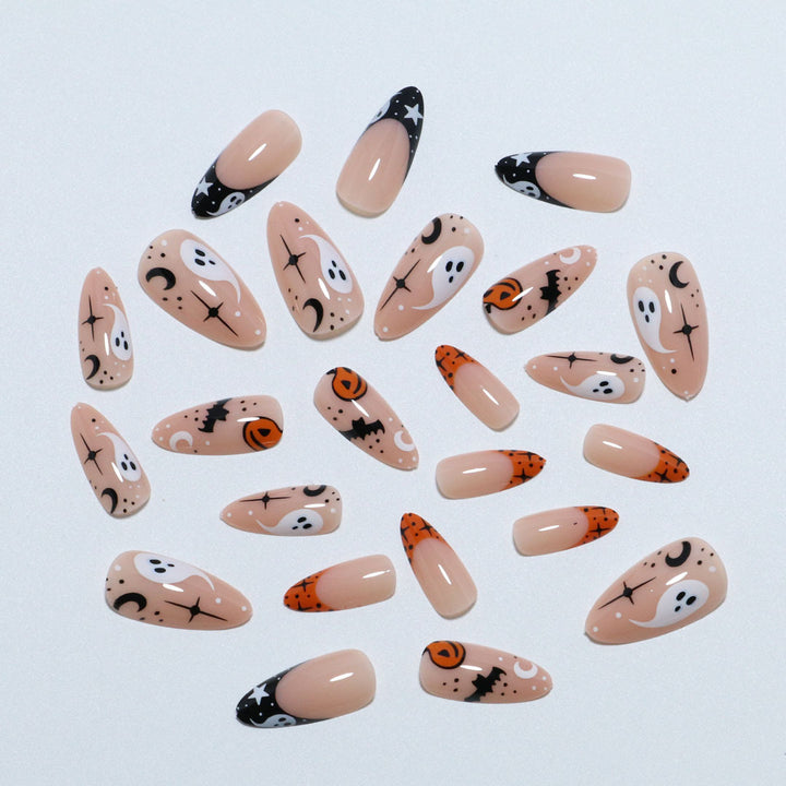 Artistic Halloween-Themed Press-On Nail Set Kalsten 1789805113