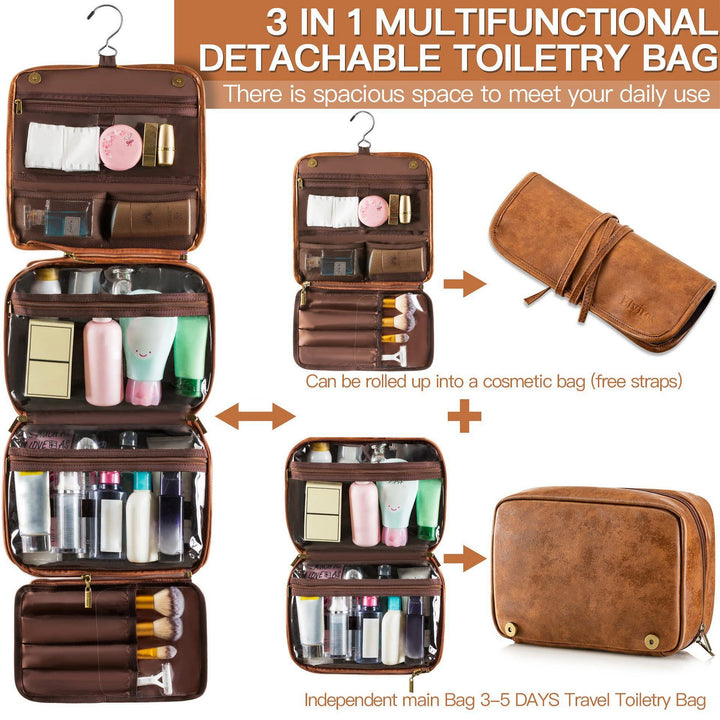Travel cosmetic bag with multiple compartments Kalsten