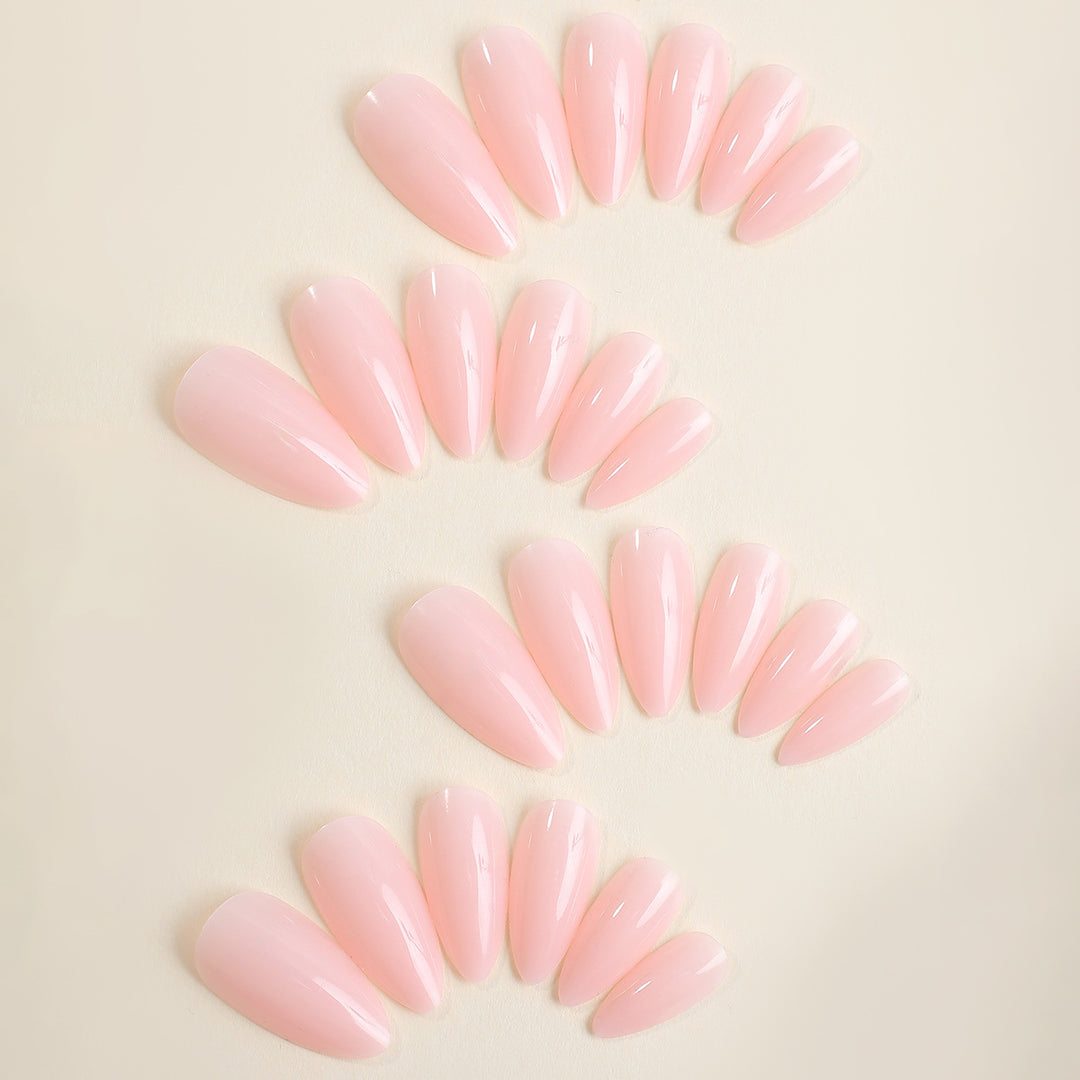 Artificial nail set with high-gloss finish and shimmering decorations Kalsten