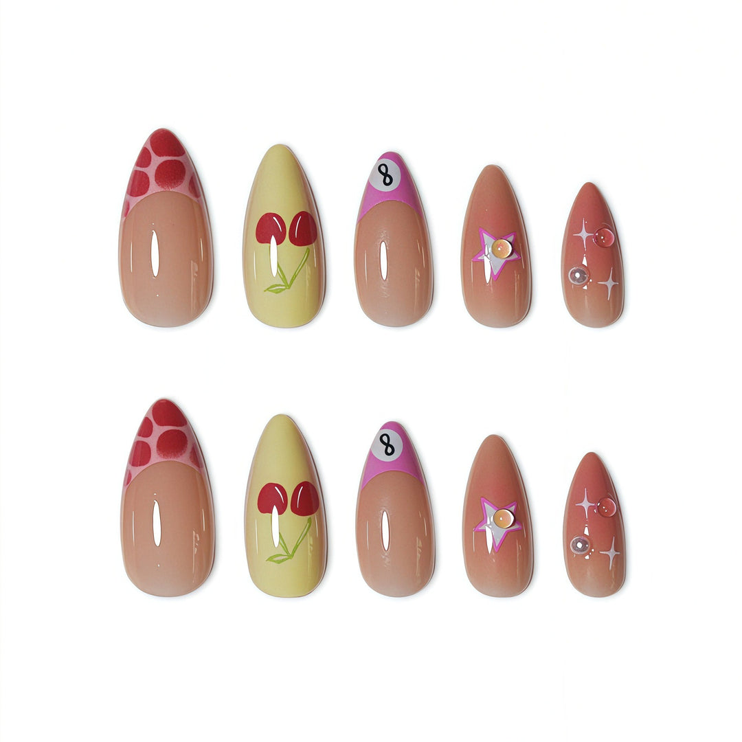 Artistic Fruit-Inspired Press-On Nail Art Kalsten