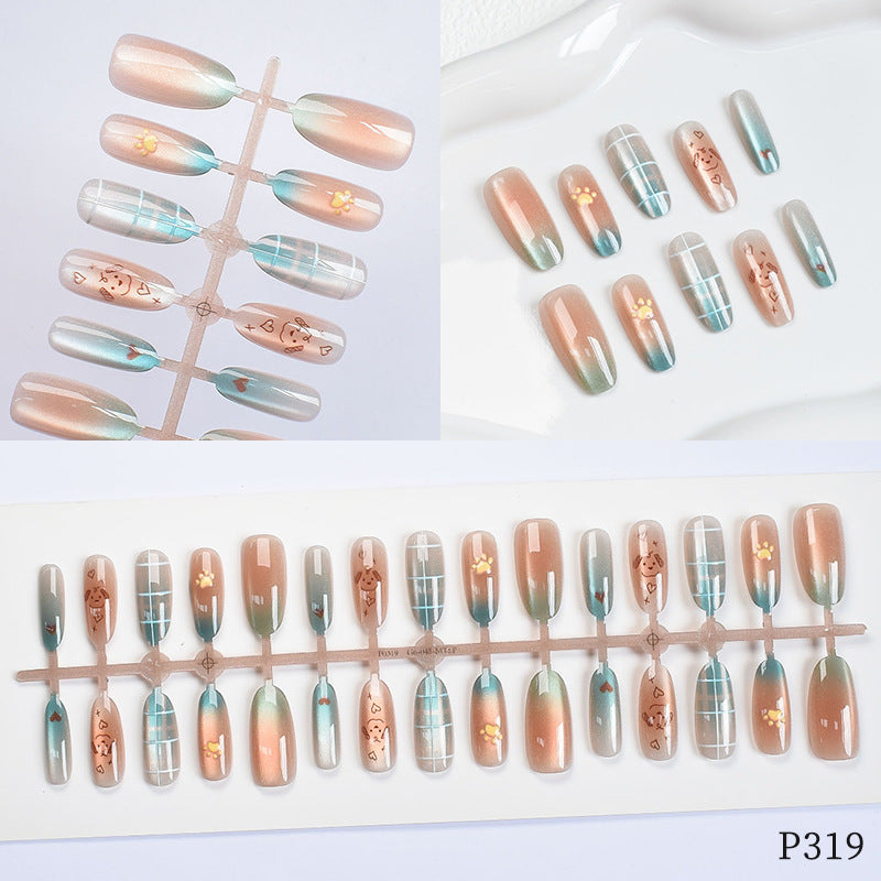Artistic Decorative Press-On Nail Set Kalsten
