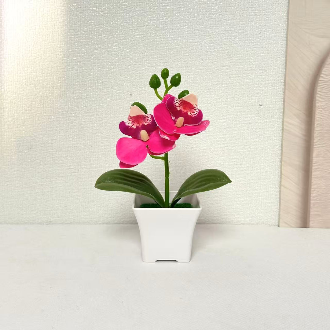 Elegant Artificial Orchid Plant Display for Indoor Decor