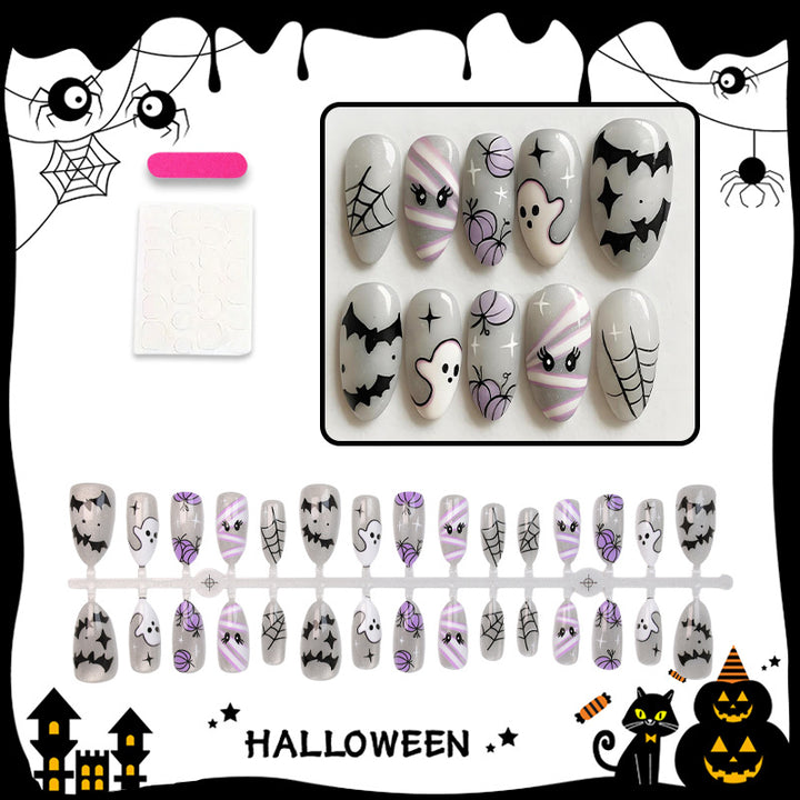 Artificial nail set with spooky Halloween designs Kalsten