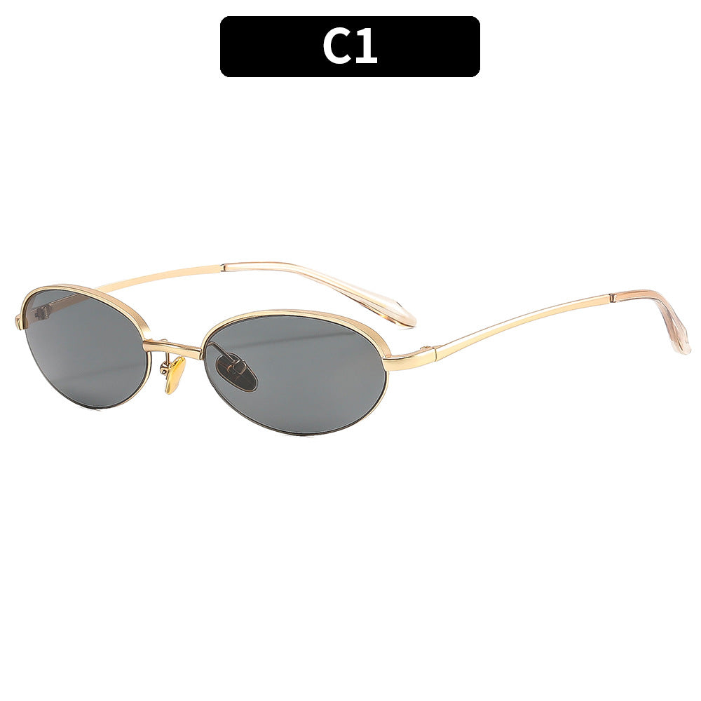 Classic Oval Frame Sunglasses