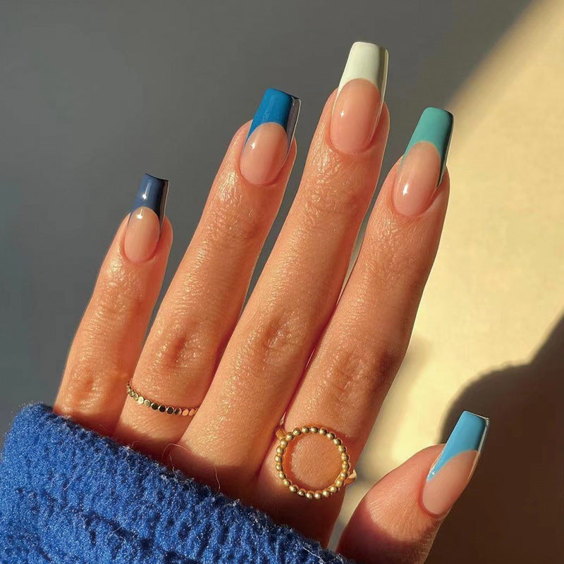 Artful Nail Extensions with Precise Gradient and Elegant Accents Kalsten