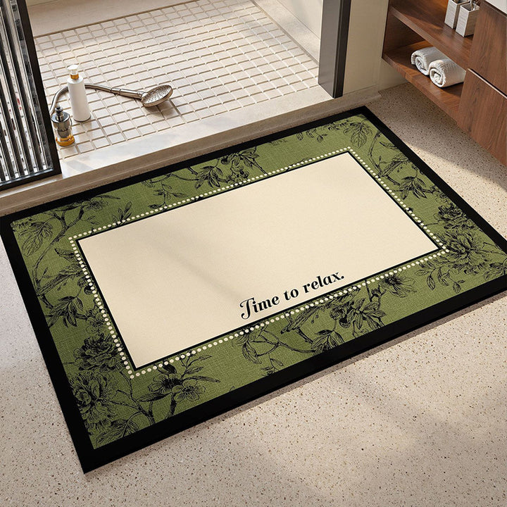 Floral Patterned Bath Rug
