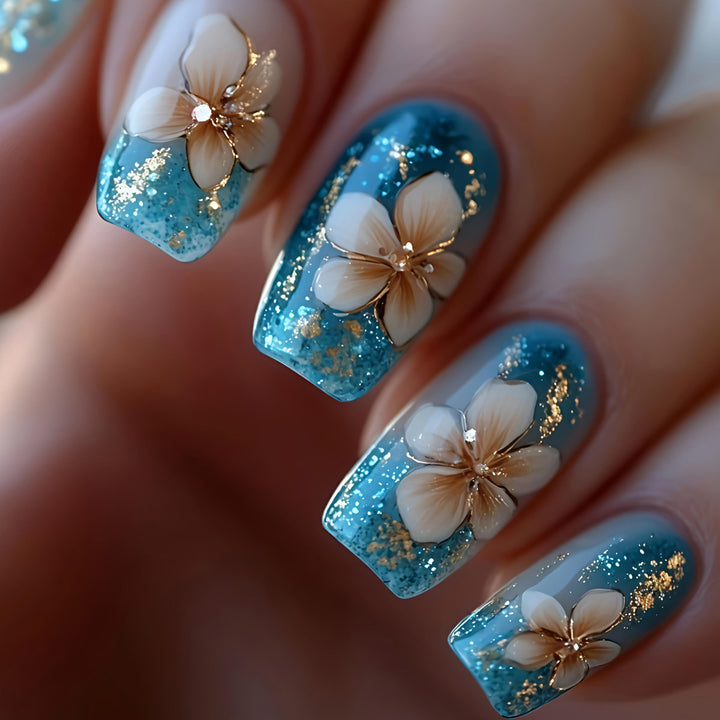 Floral 3D Nail Art Kalsten