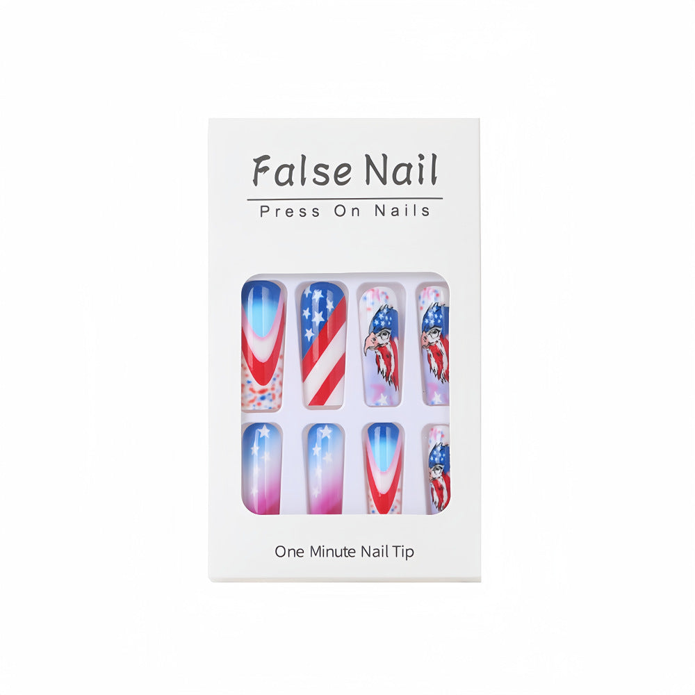 Patriotic design artificial nails Kalsten