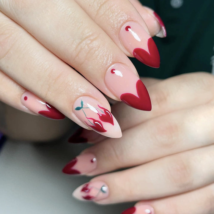 Floral Heart-Shaped Nail Art Set Kalsten
