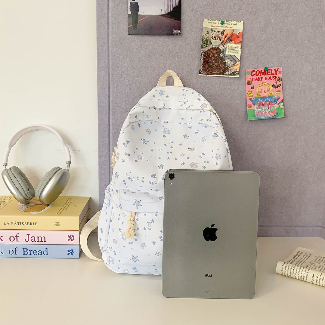 Star-Patterned Canvas Backpack Kalsten