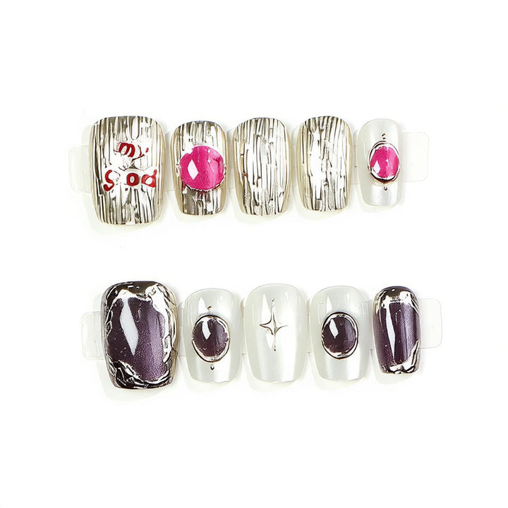 Glamorous Decorative Press-On Nails Kalsten
