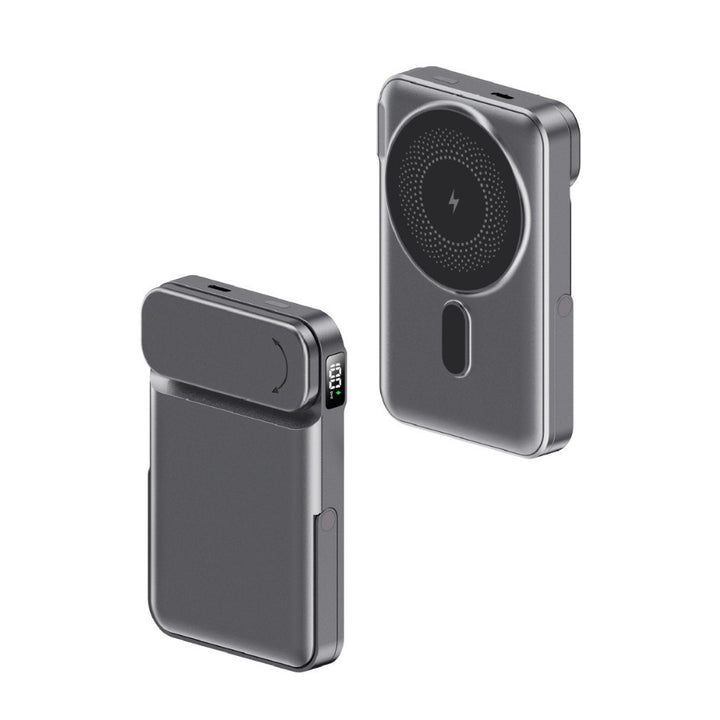 Portable power bank with integrated stand function and digital charging status display Kalsten