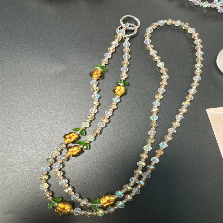 Decorative Floral Beaded Necklace Kalsten