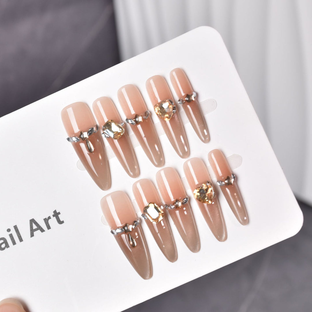 Elegant Almond-Shaped Press-On Nail Extensions Kalsten