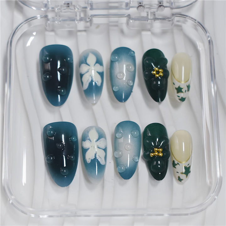 Artistic Cartoon-Themed Press-On Nail Art Set Kalsten