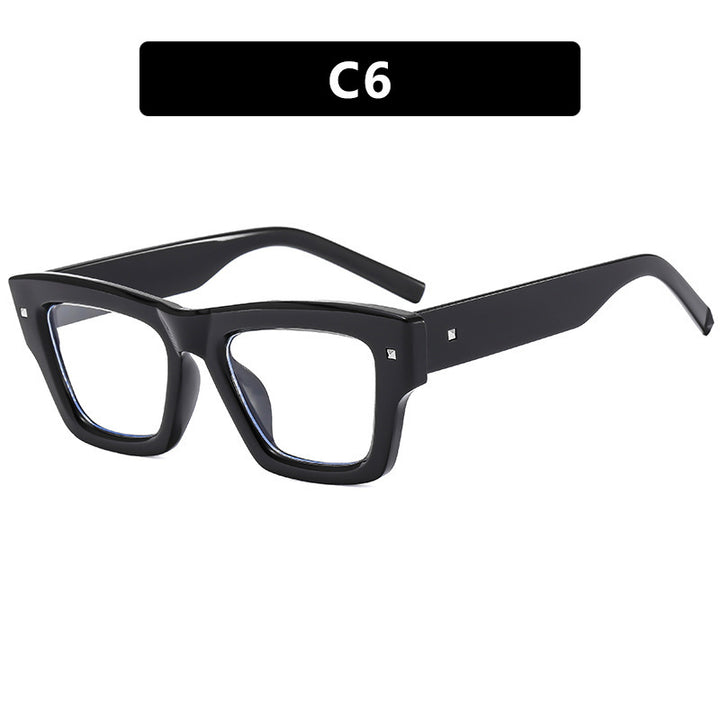 Ladies fashionable rectangular glasses with multifaceted design Kalsten