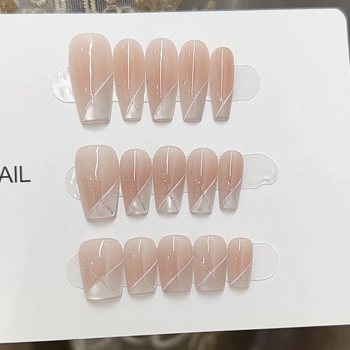 Artistic Marble-Effect Press-On Nails Kalsten