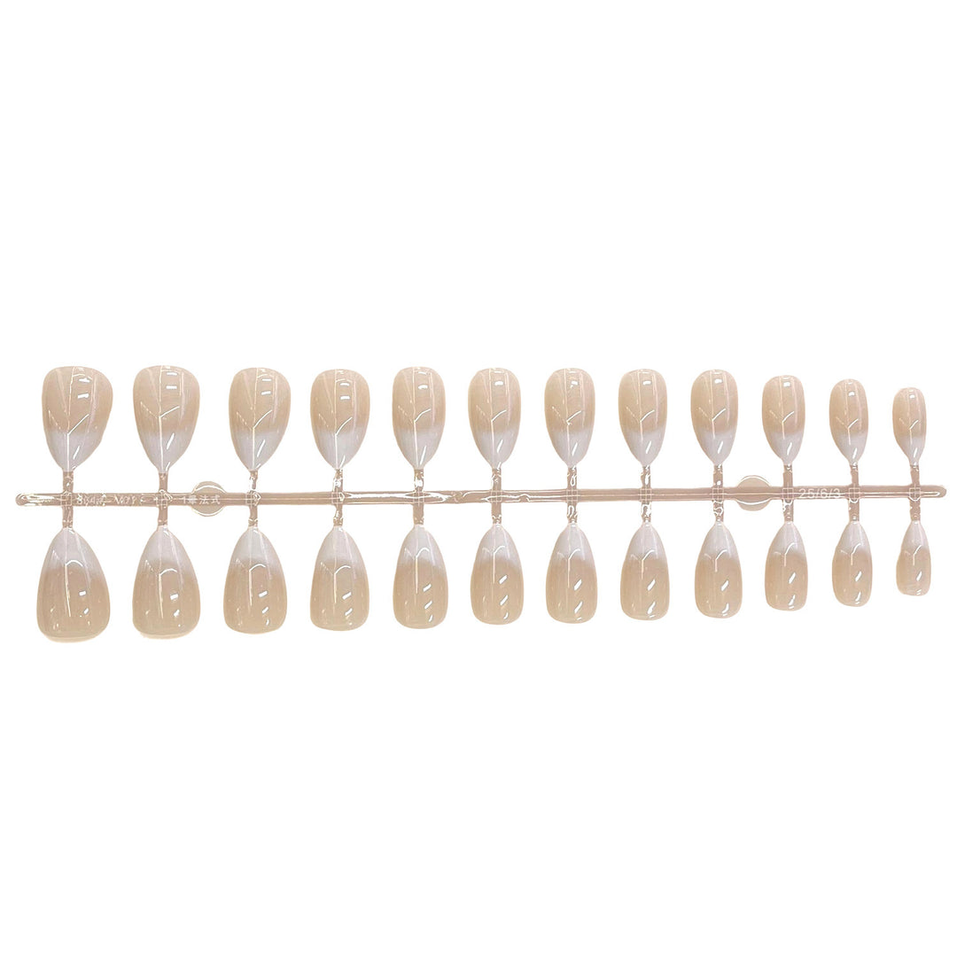 Natural French Tip Press-On Nail Set Kalsten