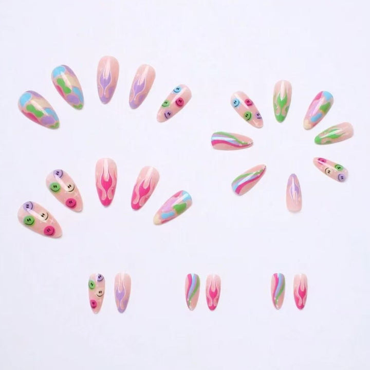 Creative Nail Art Set with Playful 3D Designs Kalsten
