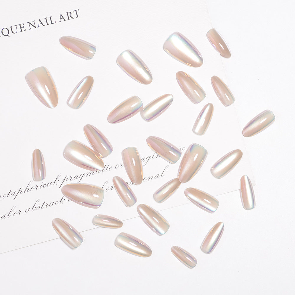 Iridescent Glossy Press-On Nail Set Kalsten