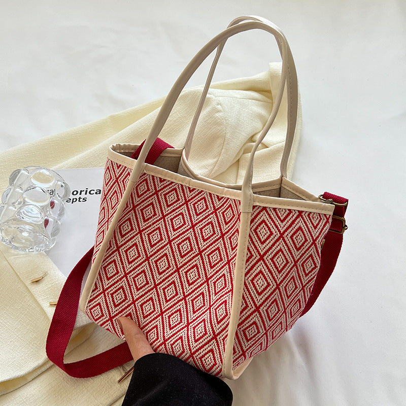 Geometric Patterned Tote Bag
