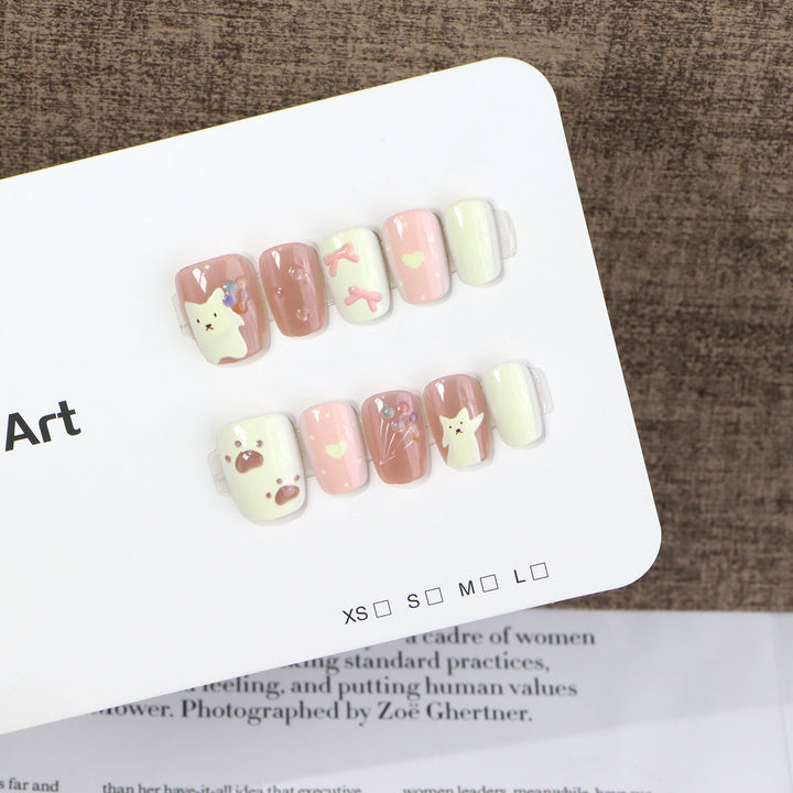 Whimsical Character-Themed Press-On Nail Art Kalsten