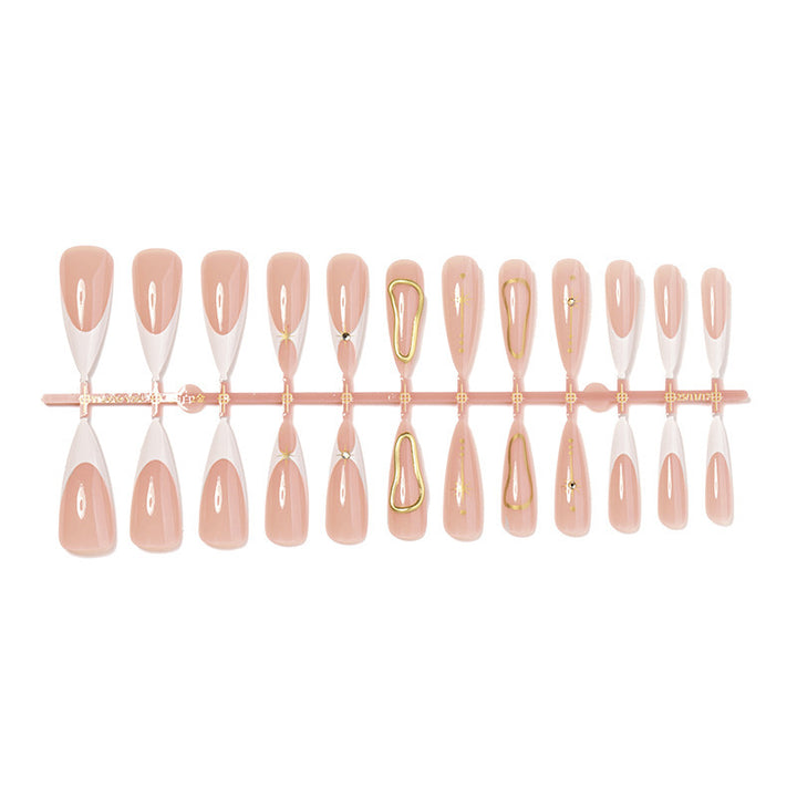Acrylic nail set with glamorous rhinestones and decorative elements Kalsten