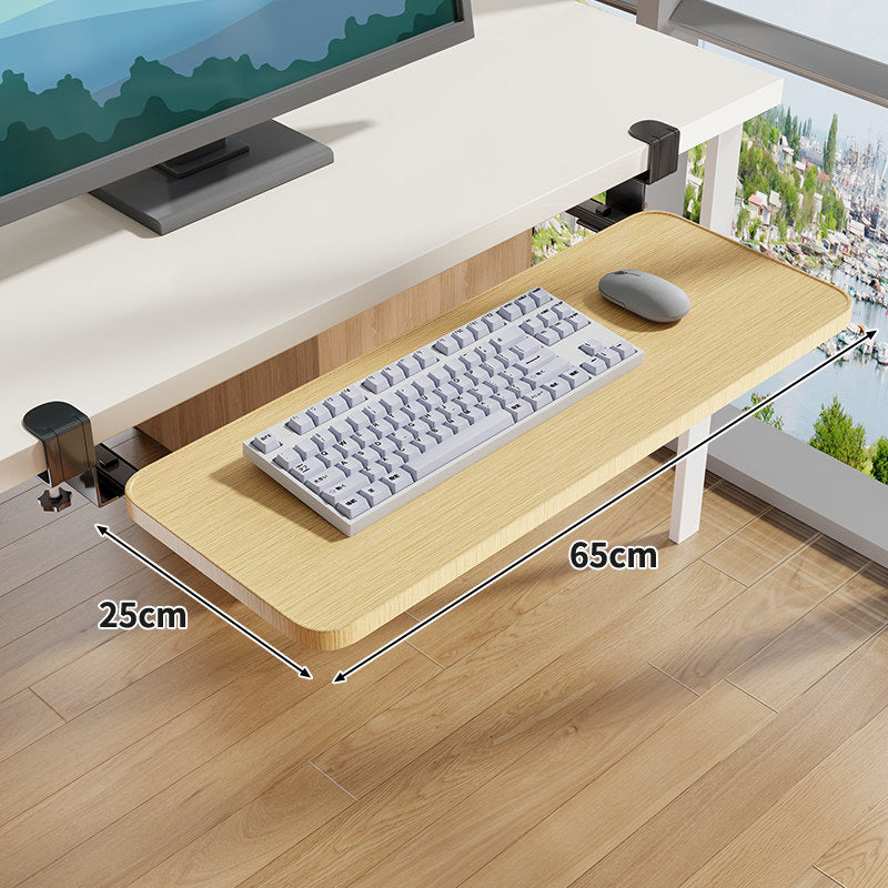 Under-Desk Sliding Ergonomic Keyboard and Mouse Tray with Clamp Mount