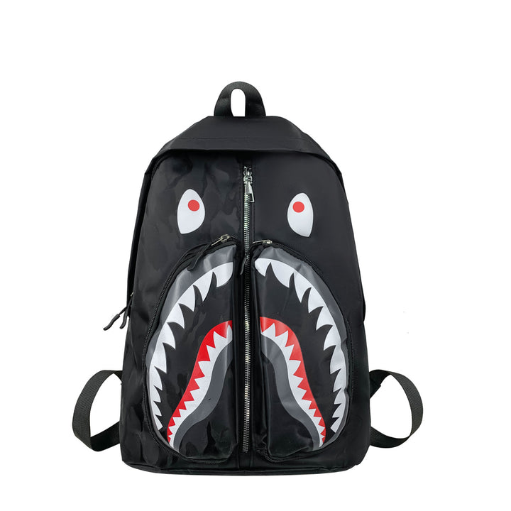 Backpack with Elaborately Designed Shark Motif Kalsten