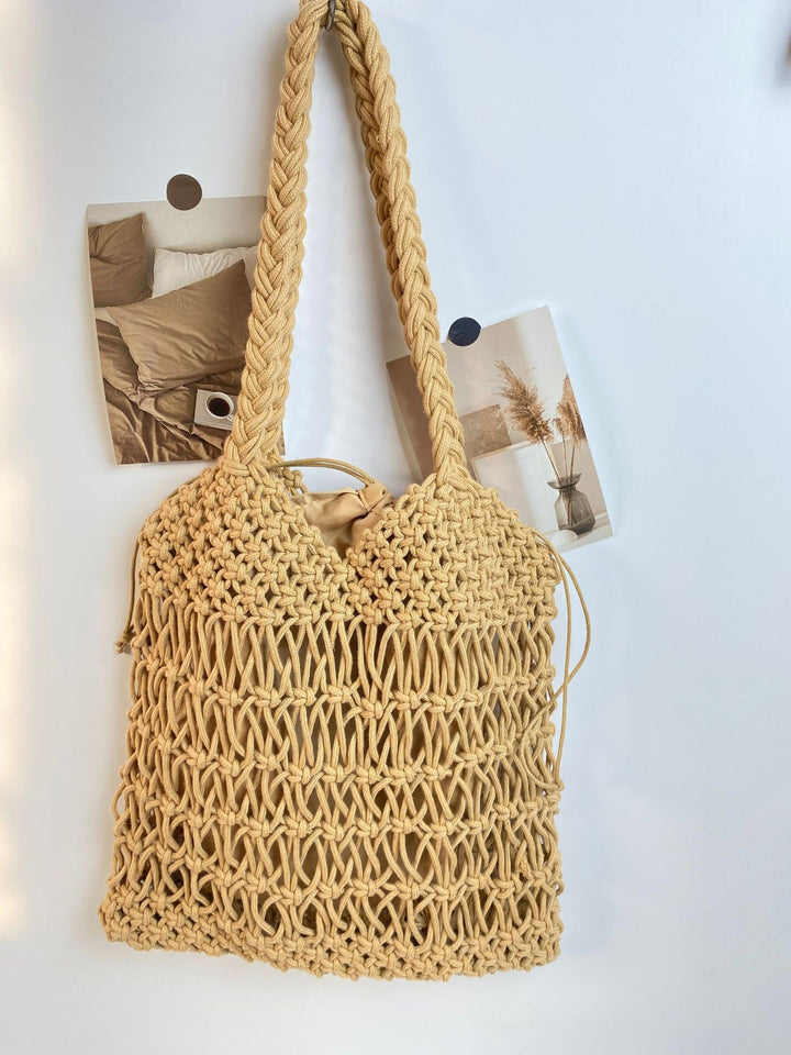 Hand-knotted shoulder bag with fine mesh design Kalsten