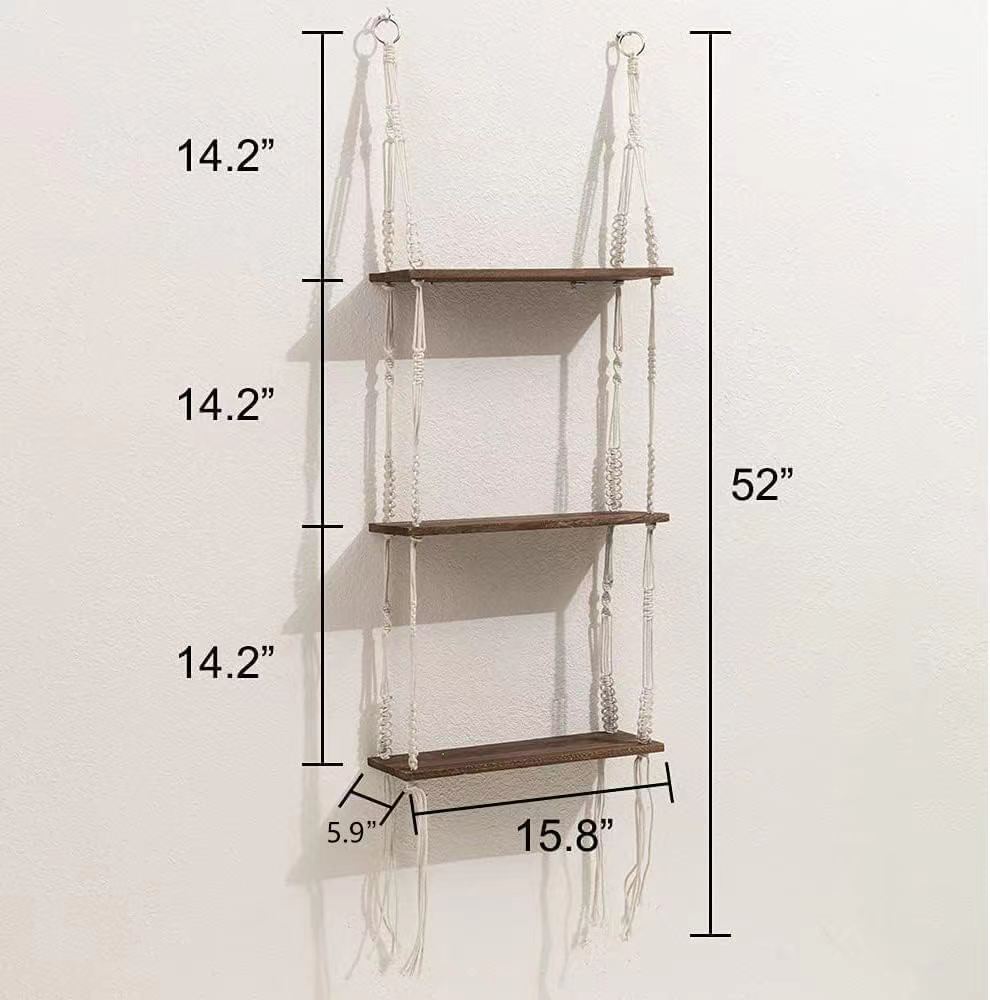 Adjustable Macramé Hanging Shelf