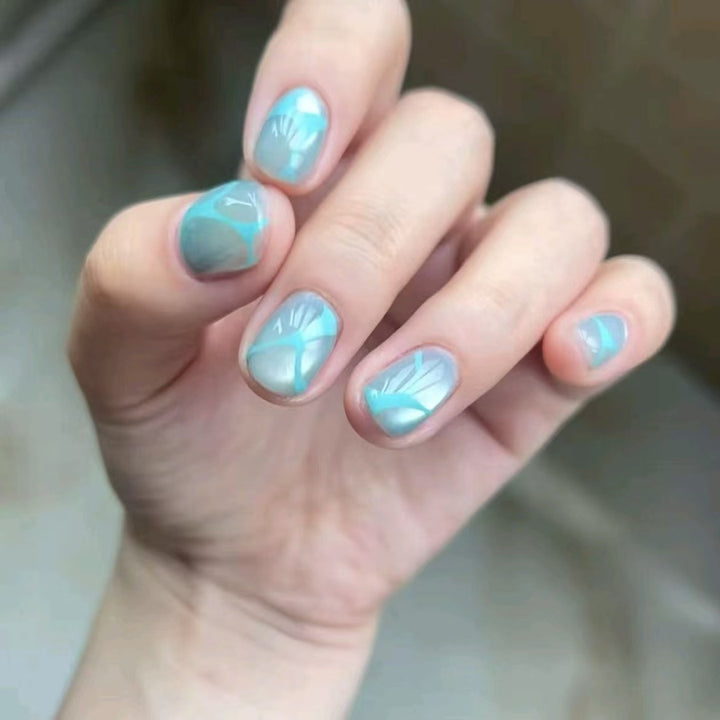 Floral Design Press-On Nails Kalsten