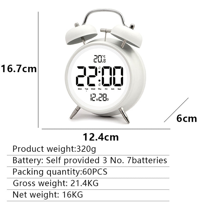 Digital alarm clock with large LED digits and temperature sensor Kalsten