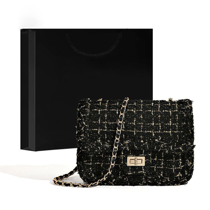 Elegant Tweed Shoulder Bag Kalsten