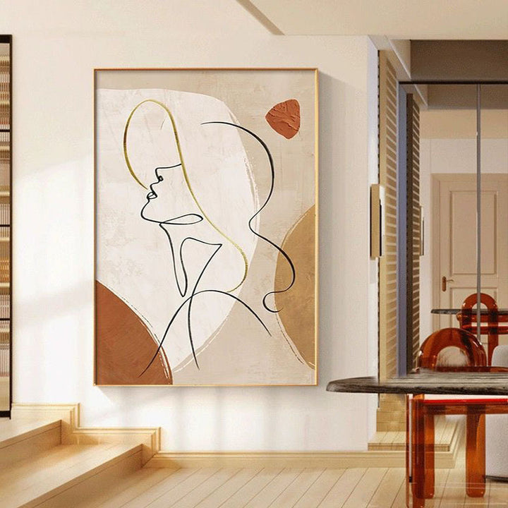 Line Art Canvas Wall Print
