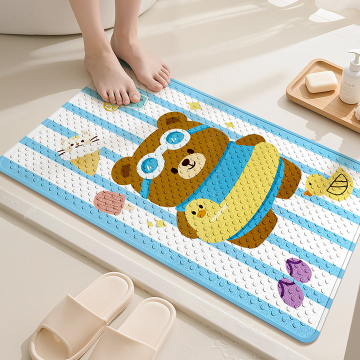 Playful Dog-Themed Bath Mat Kalsten