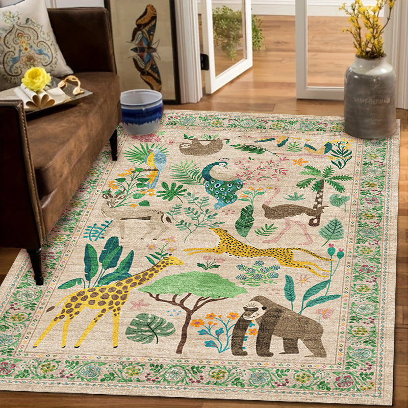 Artistic Tiger-Themed Area Rug
