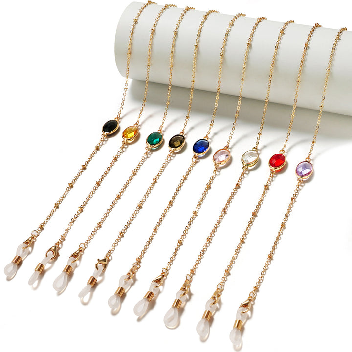 Chic Gemstone-Accented Eyewear Chain Kalsten
