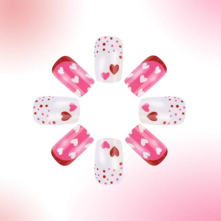 Heart Patterned Press-On Nail Art Kalsten