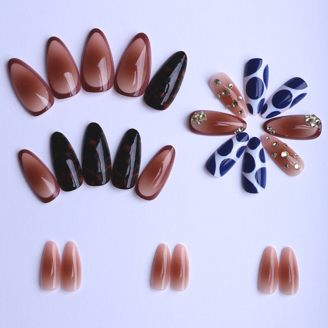 Artificial Stiletto Fingernails with Extravagant Design Kalsten