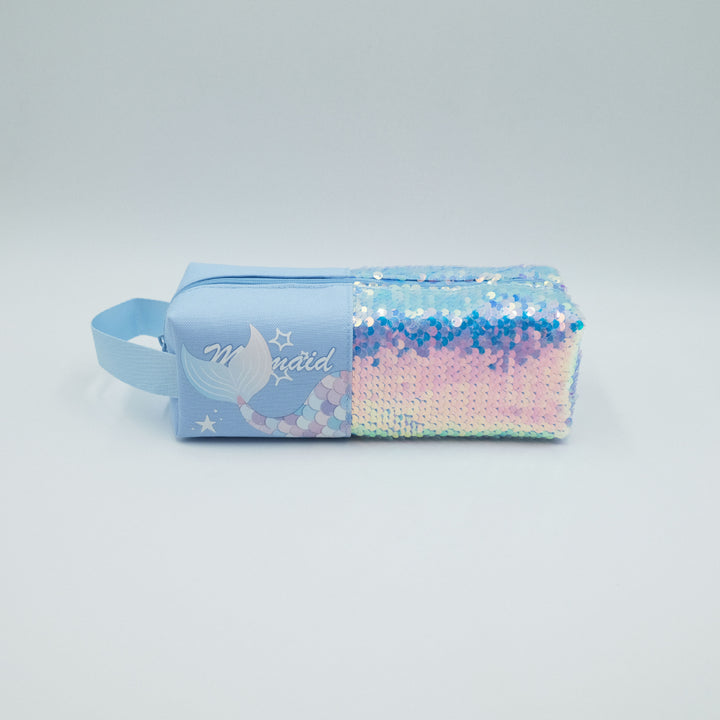 Mermaid-Themed Glitter Pencil Case