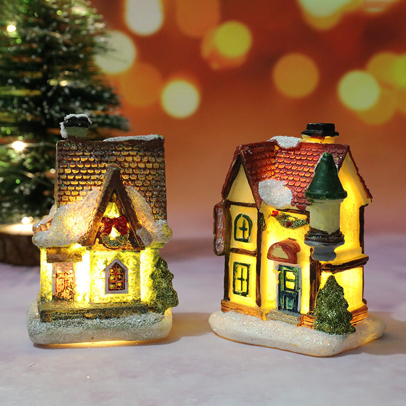 Decorative Christmas Toy House Figure