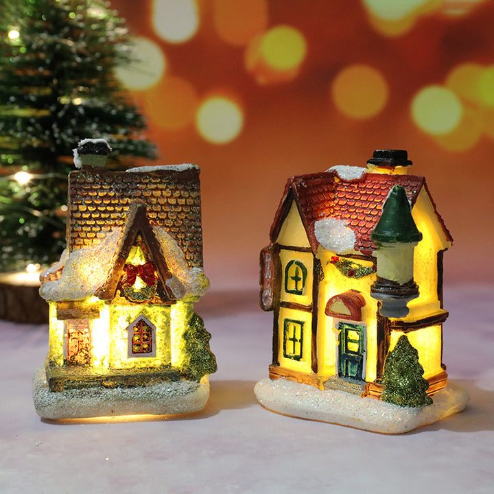 Decorative Christmas Toy House Figure
