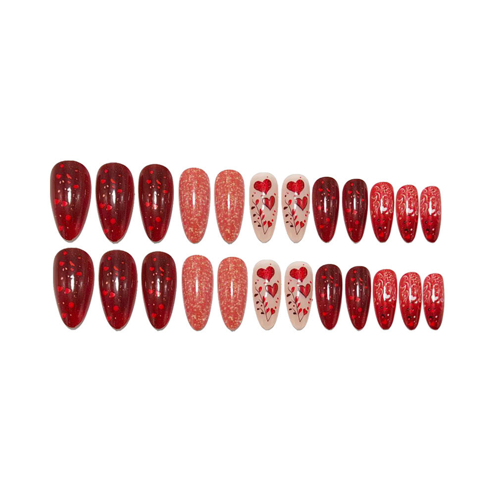 Artificial nails with heart design Kalsten