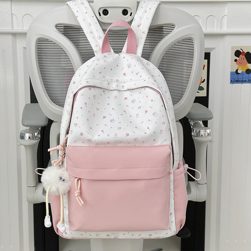 Floral Print School Backpack